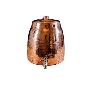 wholesale cheap100% Ayurveda Copper Hammered Water Pot / Healing Water Storage Tank With Copper Hammered Serving Glasses