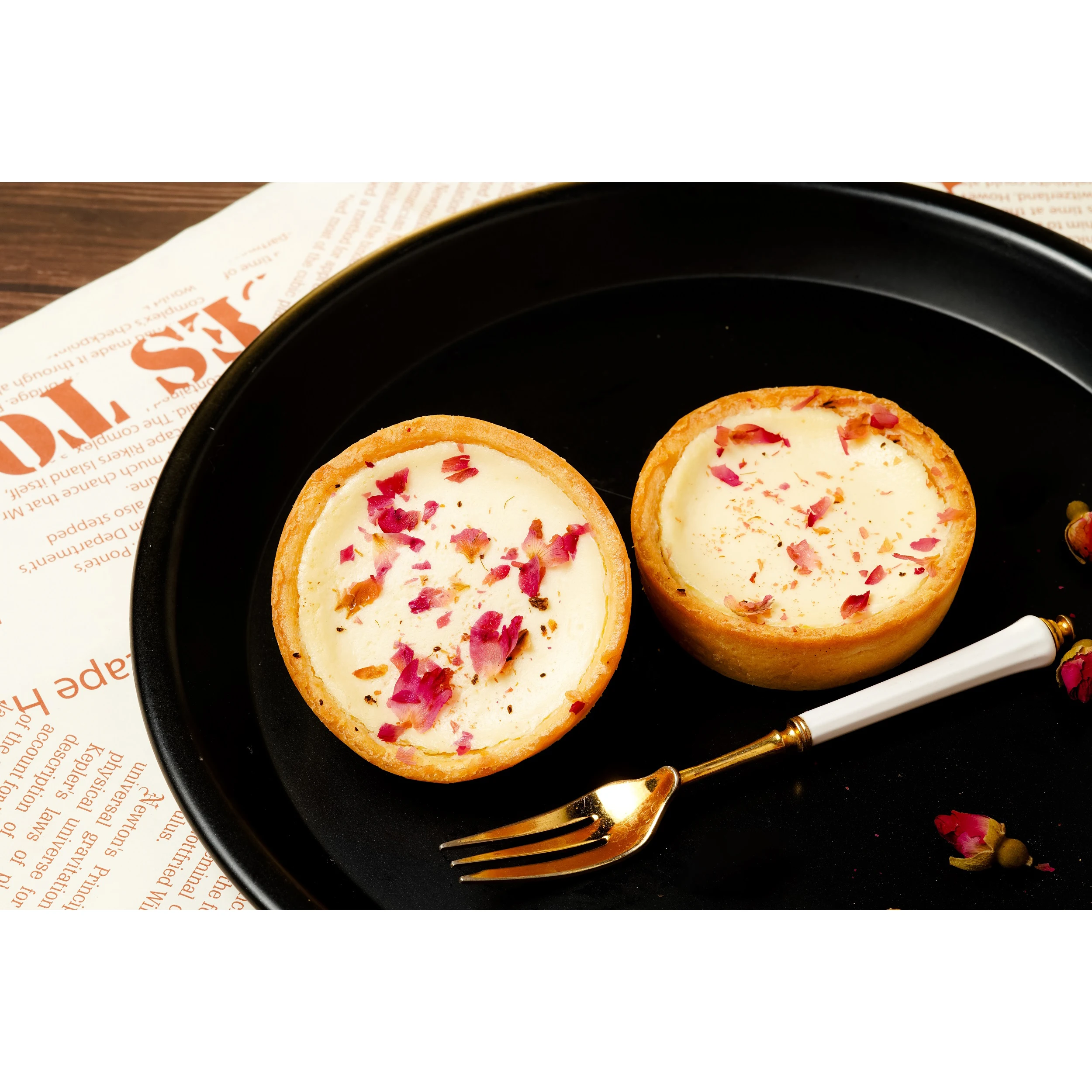 Sweet Food For Adult / Children Rosy & Lemon Cheese Tart Tarlet Style Wholesale Fast Lead Time Produced In Vietnam