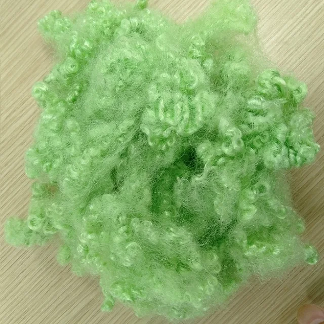 15D HCS Green Polyester Staple Fiber A Grade Vikohasan Manufacturer and synthetic fiber and GRS recycled polyester fibre