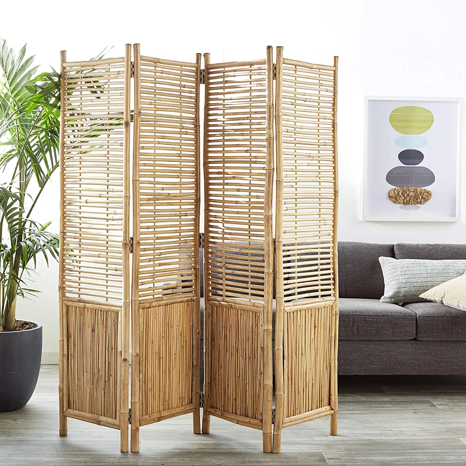 Screen divider cheap wall dividers bamboo room screens panel folding privacy decorative separation partitions