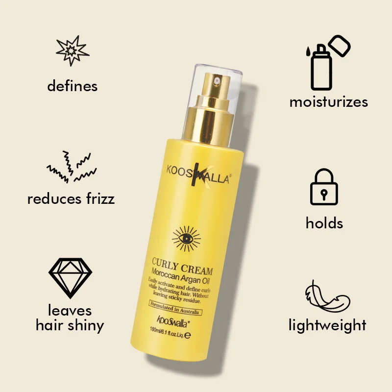 Private Label Organic Argan Oil Curl Defining Curls Enhancers Curling Cream For Natural Hair Curls Coils And Waves