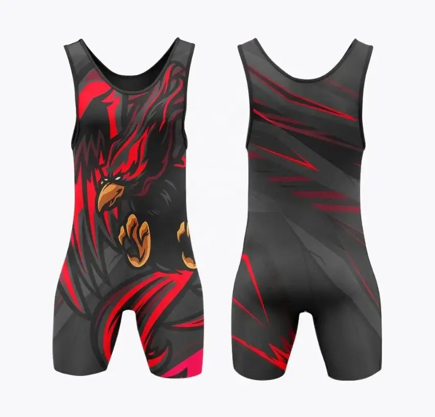 Top selling team standard high quality powerlifting wrestling singlet Custom Spandex Wrestling Singlet