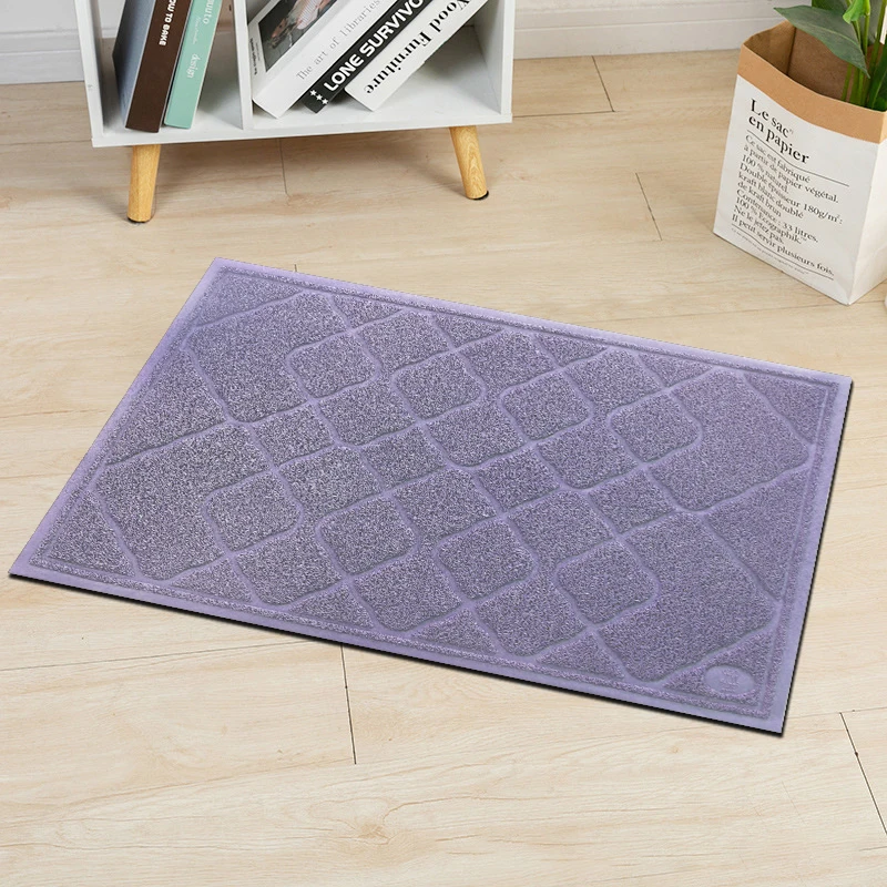 Factory wholesale custom PVC Door Mats  Carpet Rugs Printed Vivid Rainbow Heart Hallway  Entrance Doormat