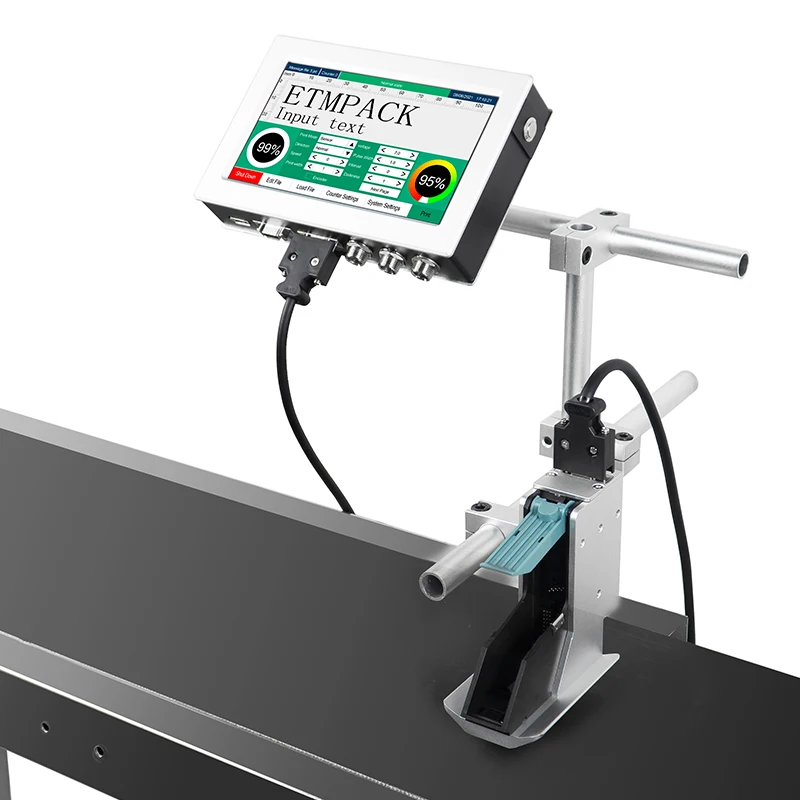 printing ink inkjet printer coder machine high resolution  tij date inkjet printer with 12.7mm and 25.4mm cartridge compatible