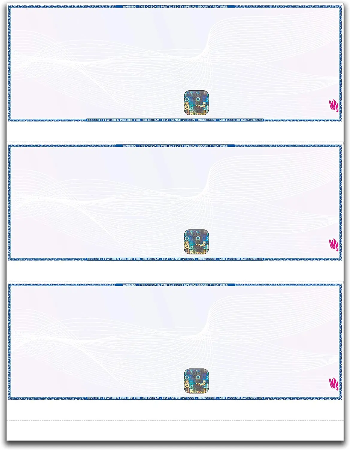 Chinese factory 2023  Checks Per Page Hologram High Security Laser Check Stock security paper