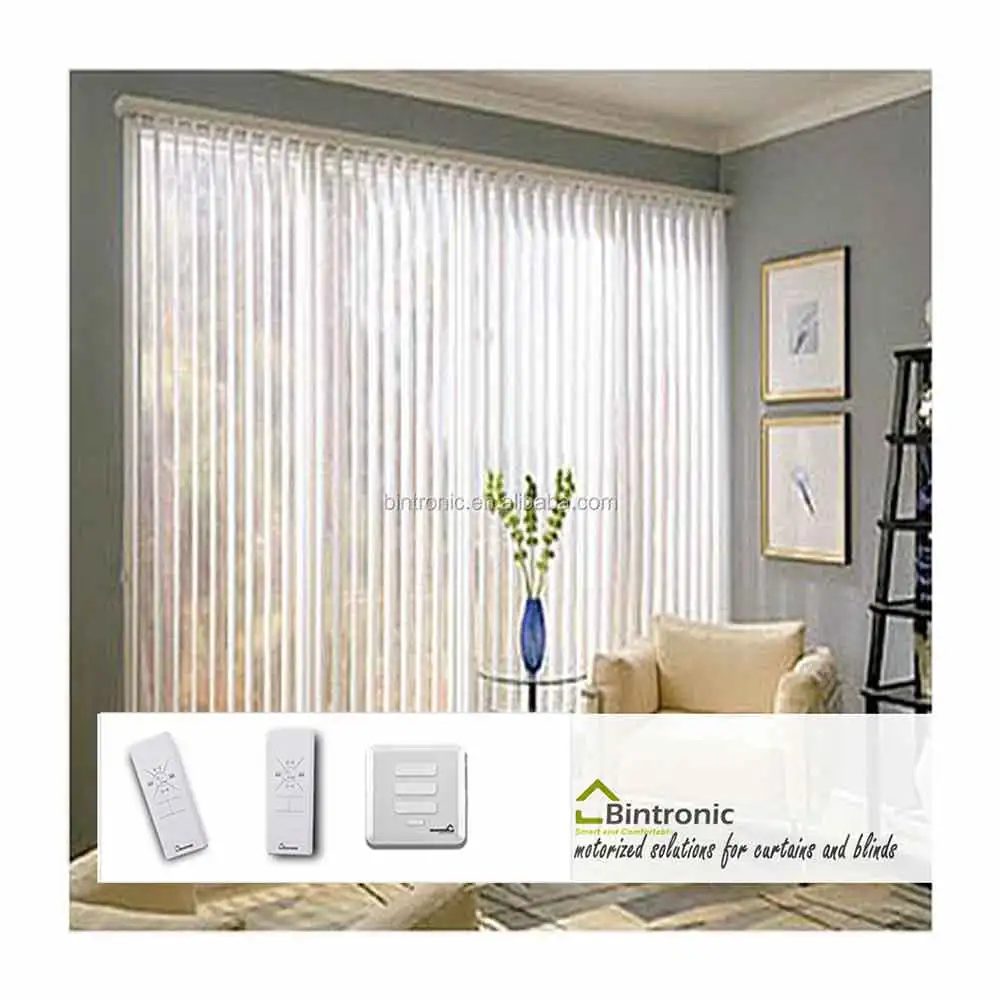 Bintronic Taiwan Window Blind Vertical Blind Automation For Smart Home Motorized Vertical Blinds