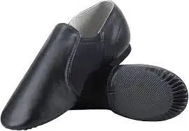 Black Genuine Leather Jazz Shoes Soft Dancing Sneakers Gymnastics Dance Shoes