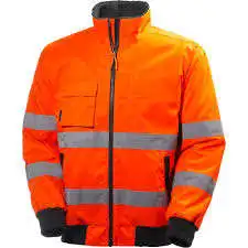 HF OEM EN473 Reflective High Visibility Heavy Duty Outdoor Work Safety Work Shirt Industrial Engineering Uniform Workwear