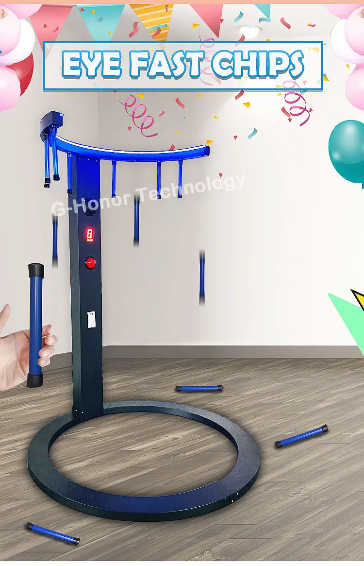 eyes fast chips machine arcade falling stick game arcade machine version speed catch stick machine