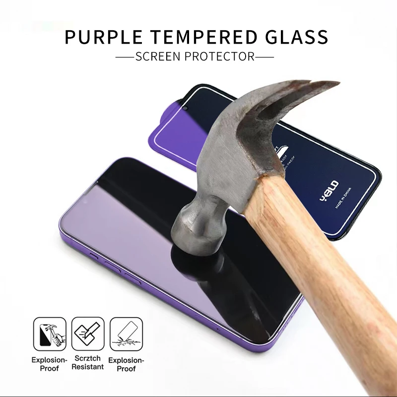 Anti Blue Light Full Cover Tempered Glass For IPhone 14 Anti UV Ray Eye Protection Screen Protector Film For iPhone 14 Pro Max