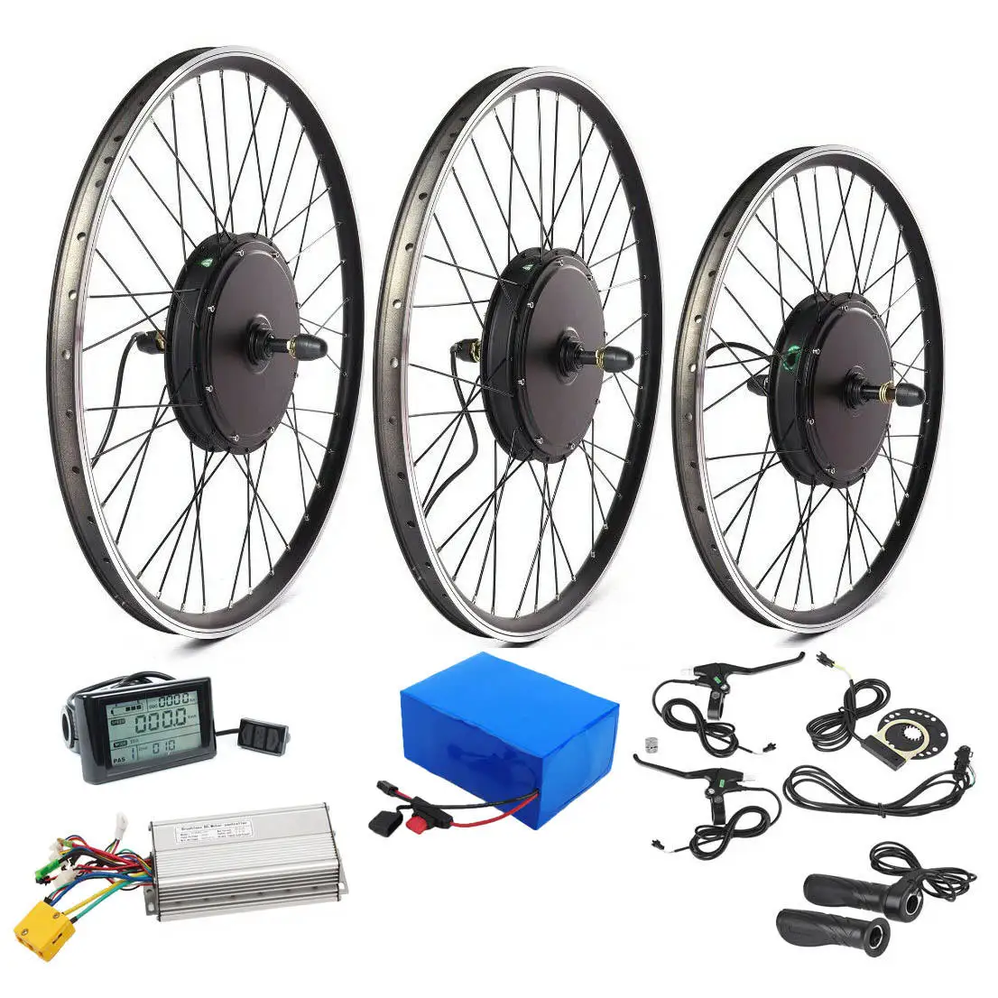 Manufacture and Sell 36V 48V 72V 250W 500W 1000W 1500W 3000W 5000W Electric Bike Hub Motor and Ebike Conversion Kit for Bicycle