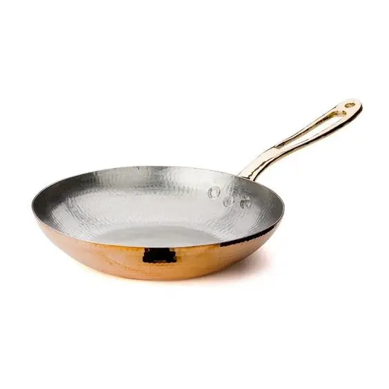Fry Pan New Copper And Stainless Steel Frying Pan frying dish pan In Round Shape With Handle for Cooking Pot In Home Hotel