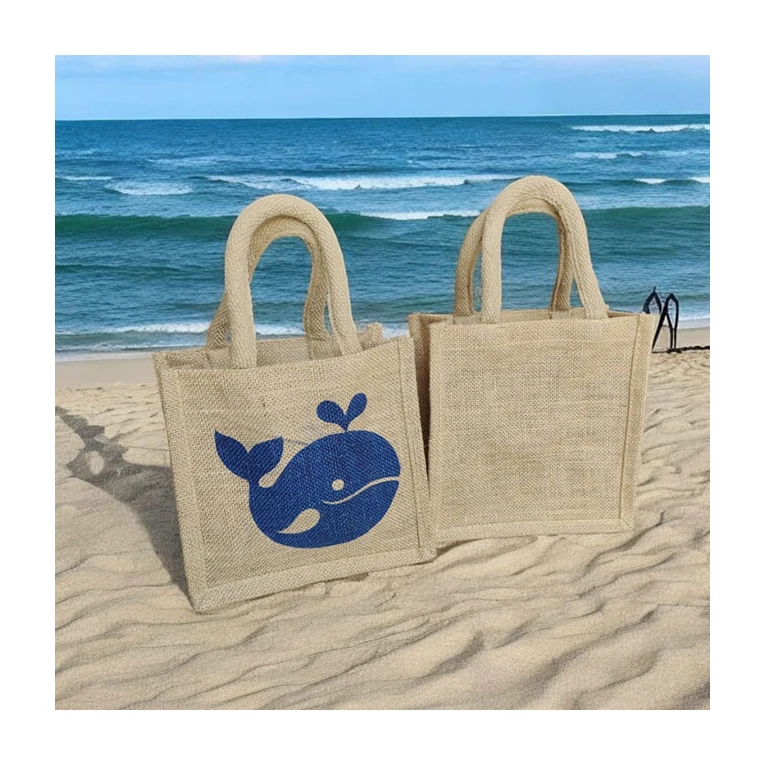 Best Selling Small Jute Bag with Custom Printing Premium Quality Soft Hardness for Makeup Directly from Indian Manufacturer