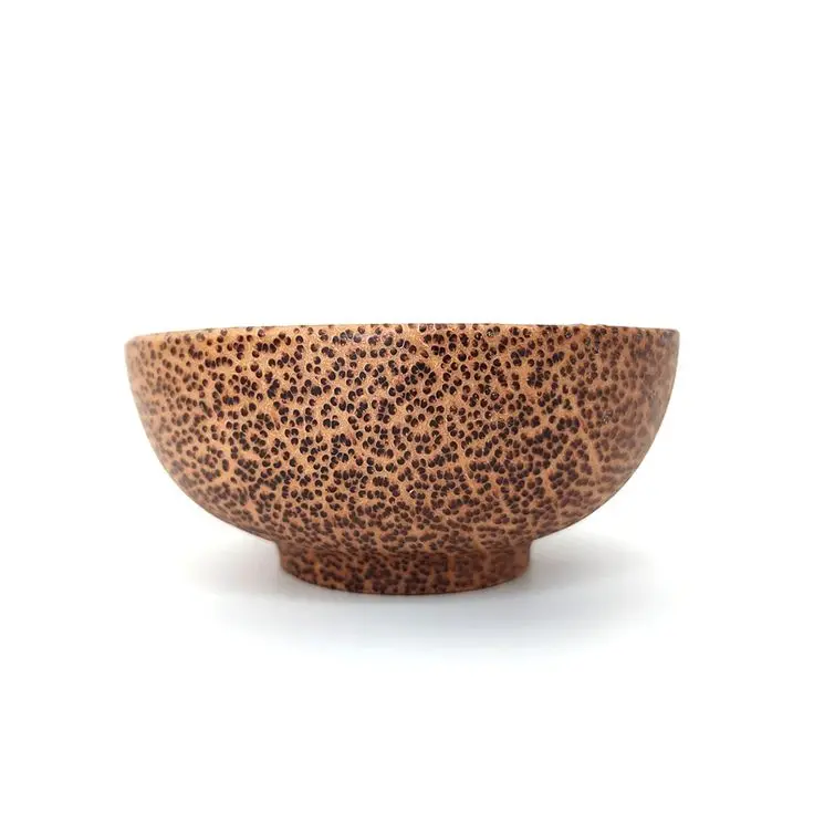 High quality superior coconut wood bowl natural seasoning bowl handmade anti scalding gravy mustard soy sauce handicraft bowl