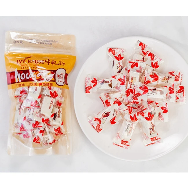 Good Quality Mandorlato Chewy Cranberry Nougat Gummy Snack Biscuit Honey Nut Milk Candy