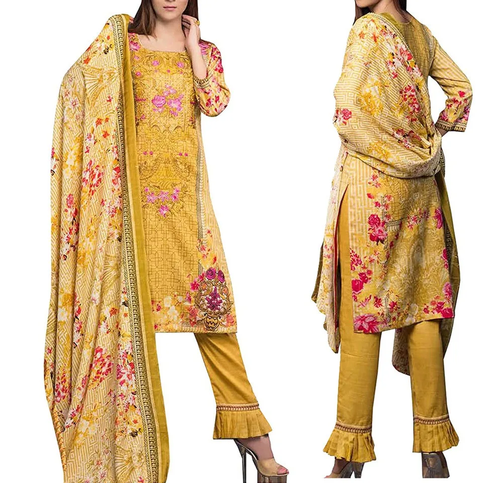 Pakistani Salwar Kameez Lawn Dresses Women Shalwar Kameez Pakistani Indian and Pakistan Dress Hot Selling Piece Collection 2023