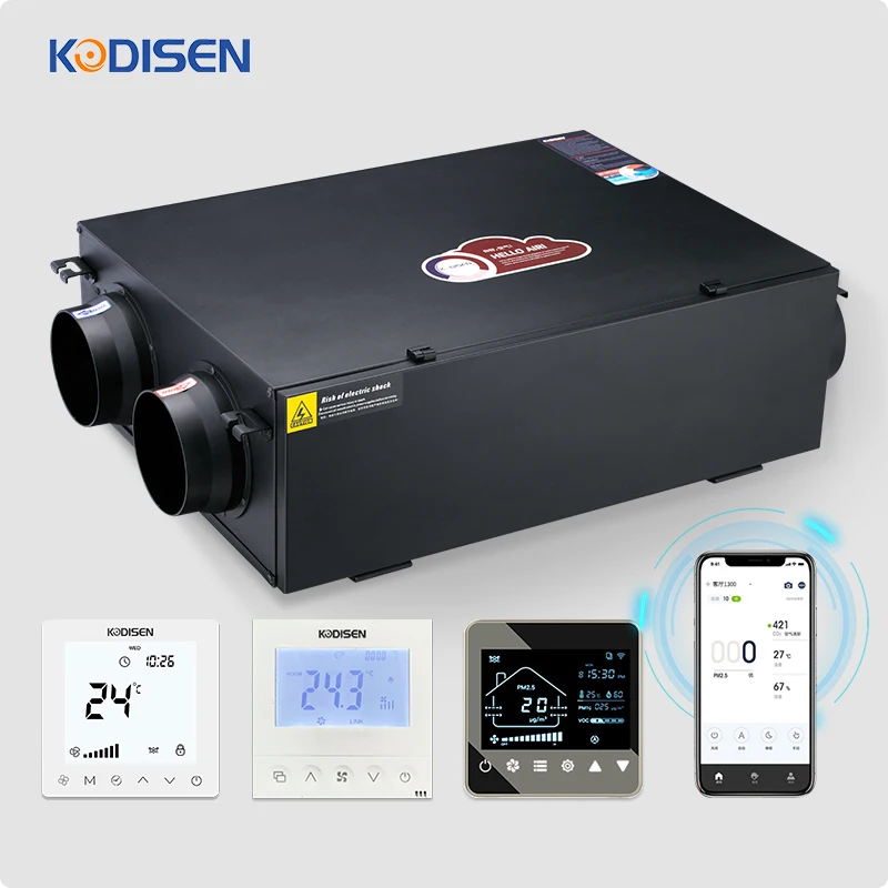 HEPA Filter Forced Air Ventilation system Ceiling Type Fresh Air Ventilation Unit Positive Intake Air to Home