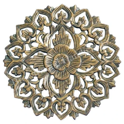 MDF Wood Hand  Carved Wall Decoration Round Panel MDF Carved Design Wall Mount Decor Panel Hanging Wall Panel at Cheap Price