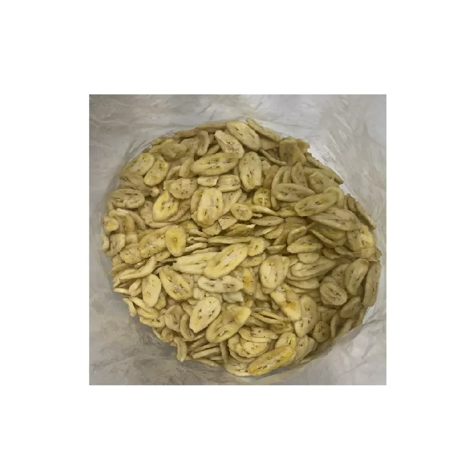 Vietnam Supplier Instant Banana Snack Dried Fried Banana Crispy Banana Chips With Oval And Round Slice