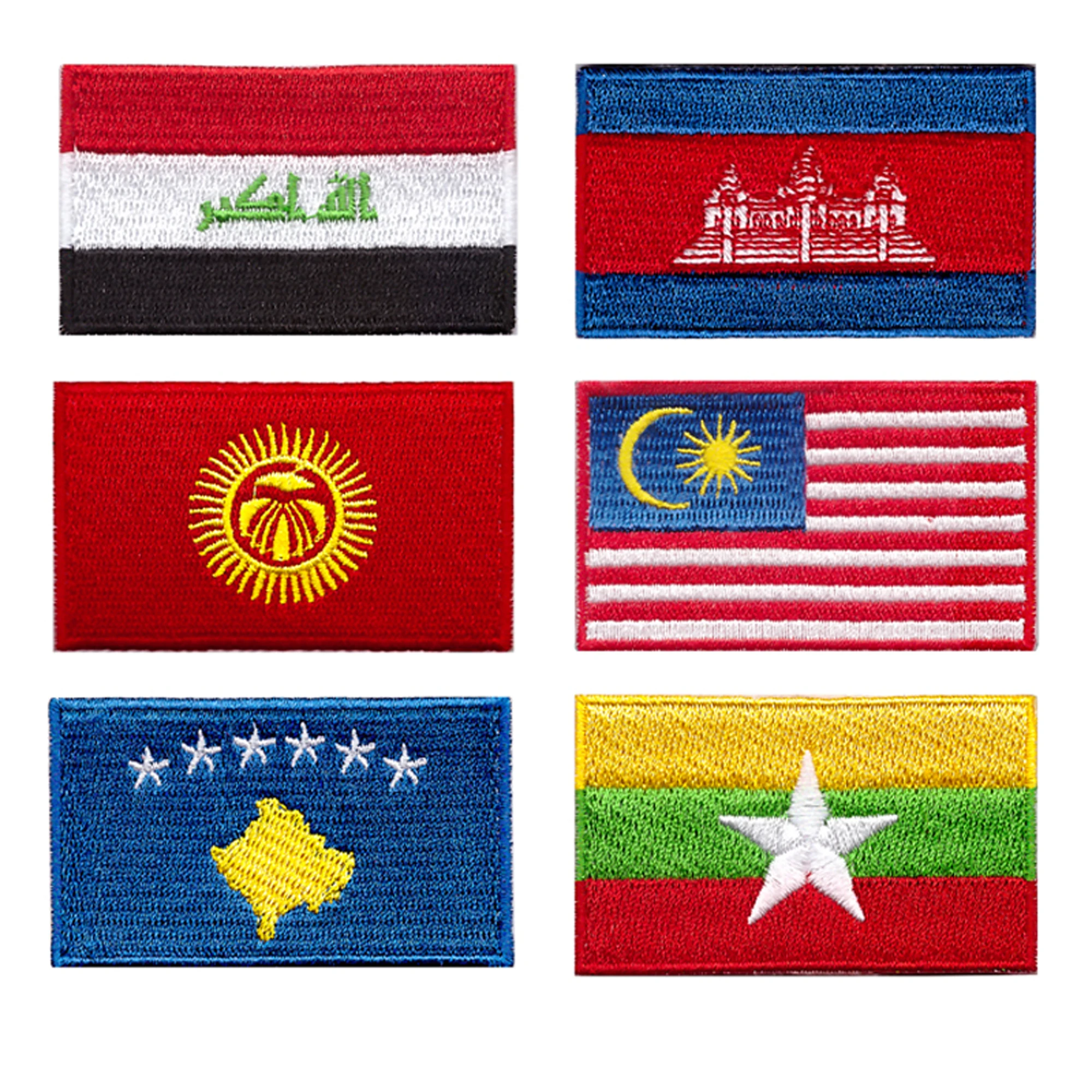 Customized Country Flags embroidery badges