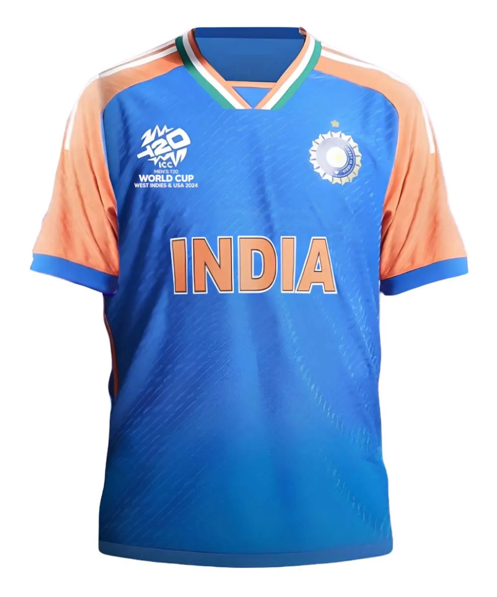 New Arrival Cricket Jerseys 2024 T20 Cup Match Jersey Custom Sublimation Factory Direct India Cricket Jersey
