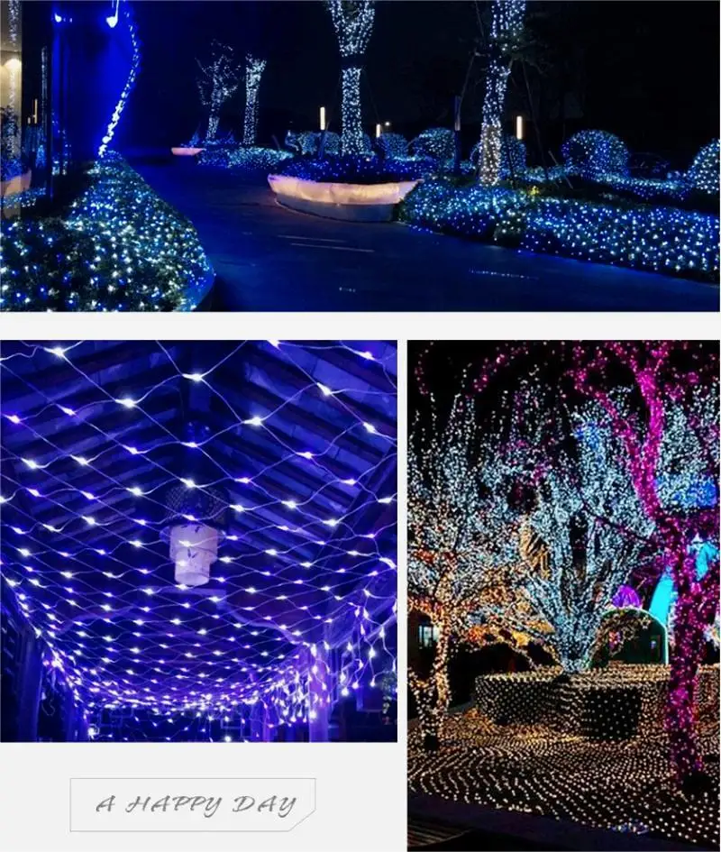 3M*2M 2M*2M 1.5M*1.5M LED Net lights courtyard Waterproof flashing string christmas lights outdoor led fairy lights