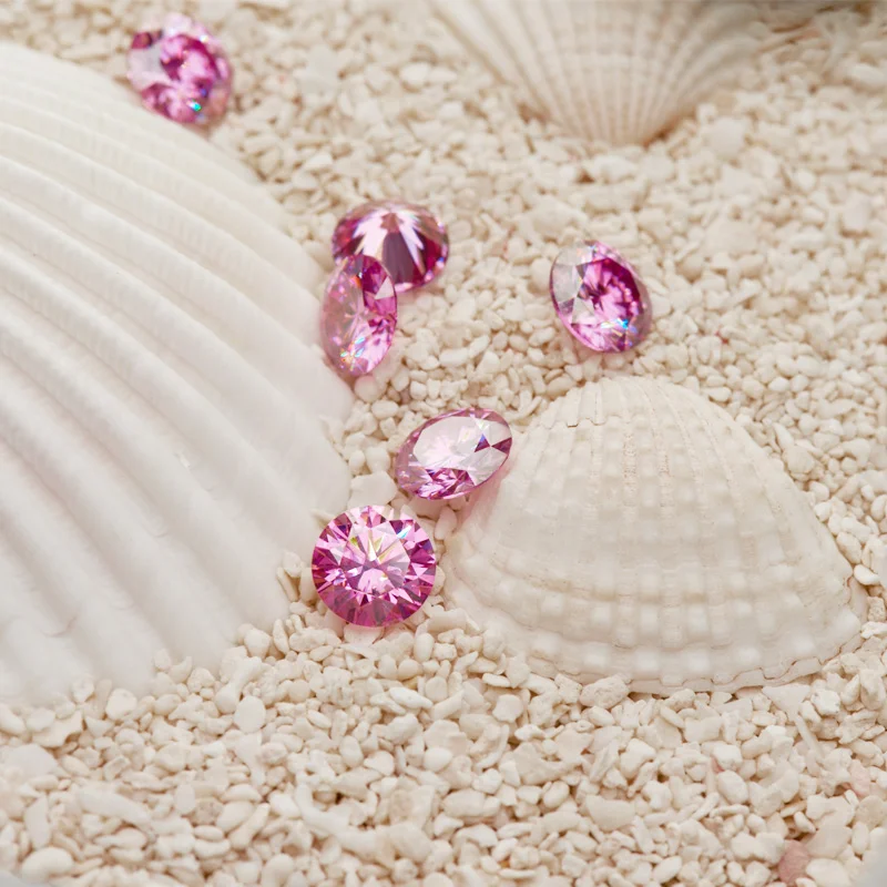 Pink Round Cut VVS1 Lab Grown Diamond Loose Synthetic Diamond with IGI Certificate At Wholesale Price