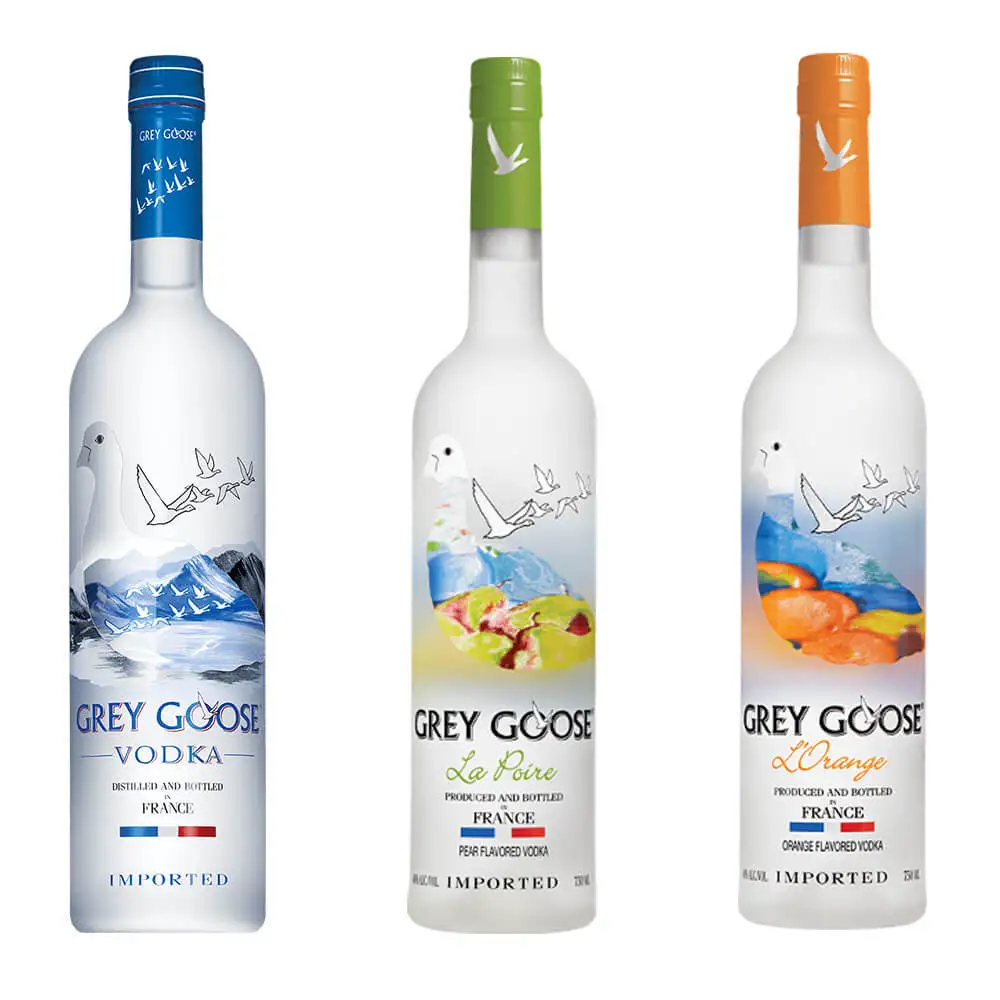 Водка оптом ФРАНЦУЗСКАЯ ВОДКА премиум-класса GREY GOOSE изготовлена из лучших французских сортов пшеницы и натуральных родниковой воды 40% около