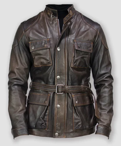 Casual Wear Leather Jackets Black Leather Motorcycle Jacket Vintage Style Single Double Breasted Bomber Jackets