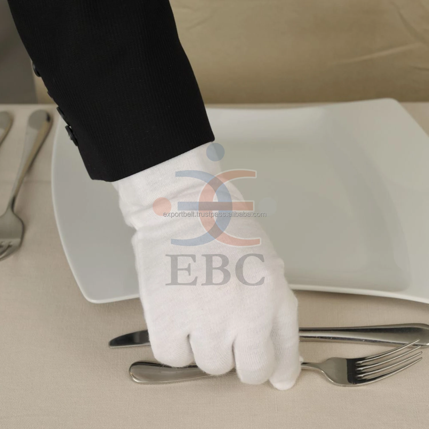 Buy Cotton Work Safety Inspection Gloves Best Price for Dry Hands Moisturizing Custom Stretchable Cloth Gloves for Coin Jewelry