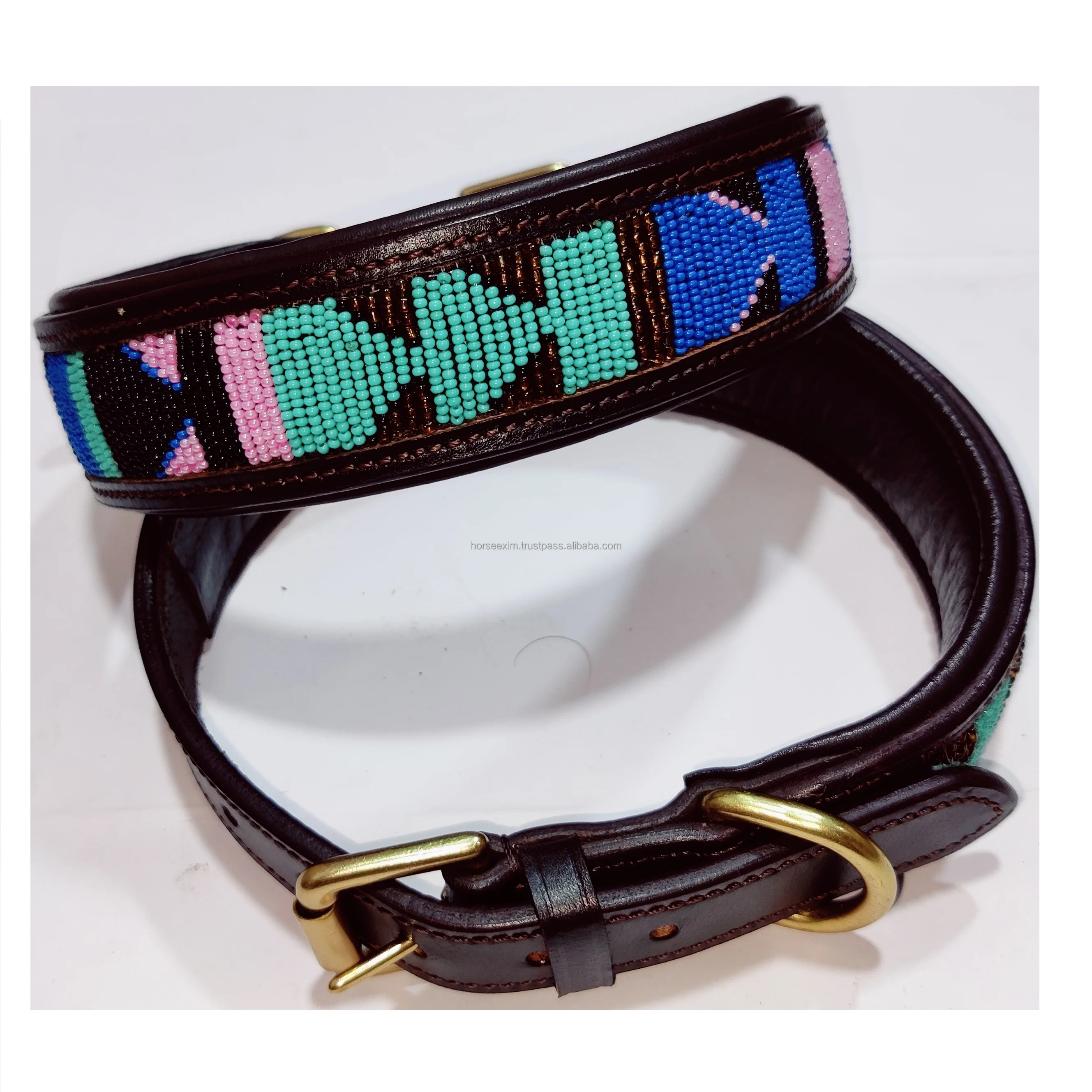 Luxury Custom Dog Accessories 2023 Dog Collar leather Webbing Braided Rope Dog Collar