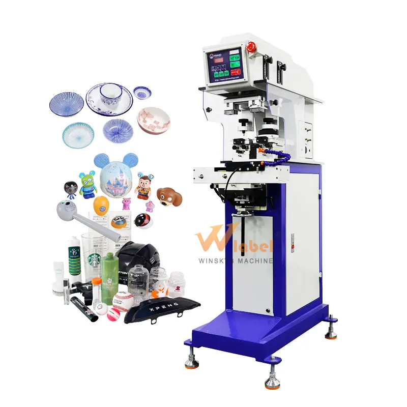 Two Colors Desktop Ink Cup Pad Printer/Tampo Printing Machine/Keyboard Golf Ball Mouse Lego Tampo Pad Printer