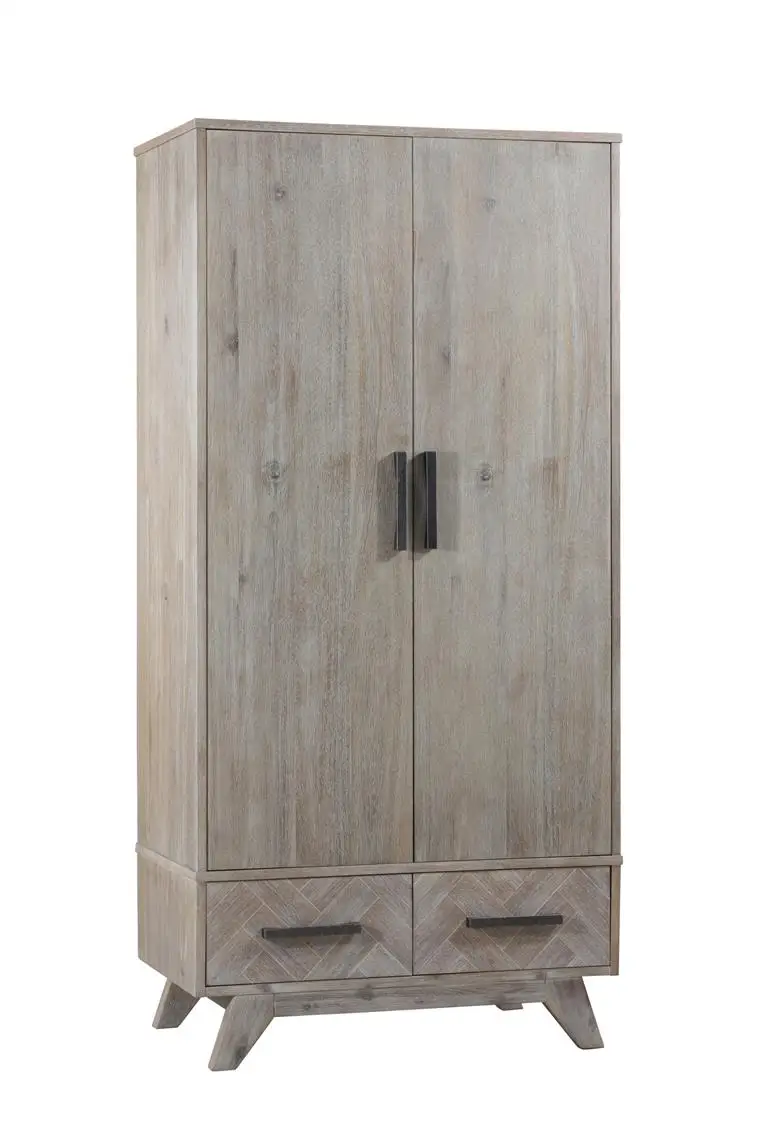 Wholesale Price AMAZON Wooden Wardrobe 2 Drawers Promotional Bedroom Furniture Graphic Design Made In Vietnam