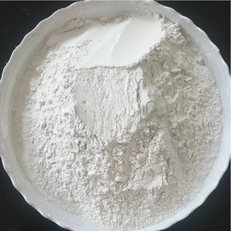 White Dried Solid Hydrated Lime commonly used as a building material