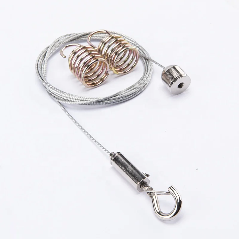 High quality adjustable 1.2 Mm Stainless Steel Wire Light Hanging Kit Swivel Adjustable Cable Gripper