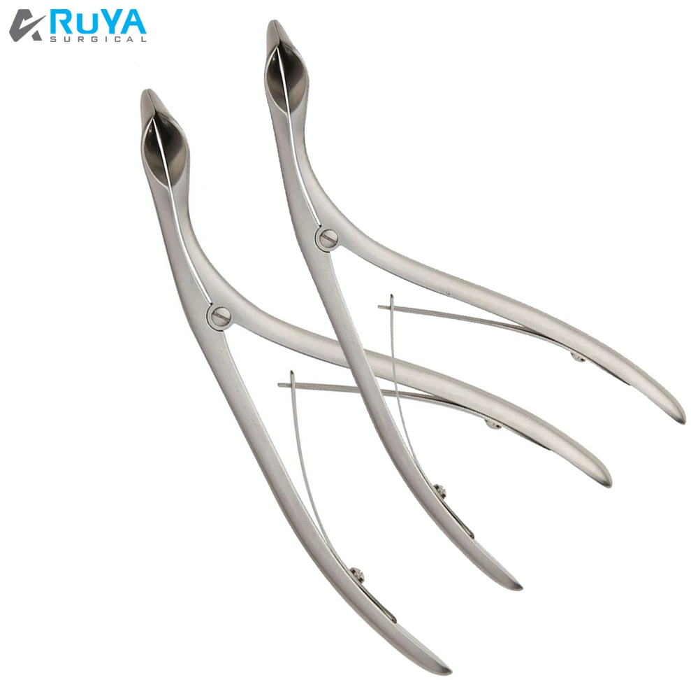 Beckmann 150mm CE ISO Approved Surgical Stainless Steel Nasal Speculums Strongly Curved Sideways Medical Tool Similar Knife Type