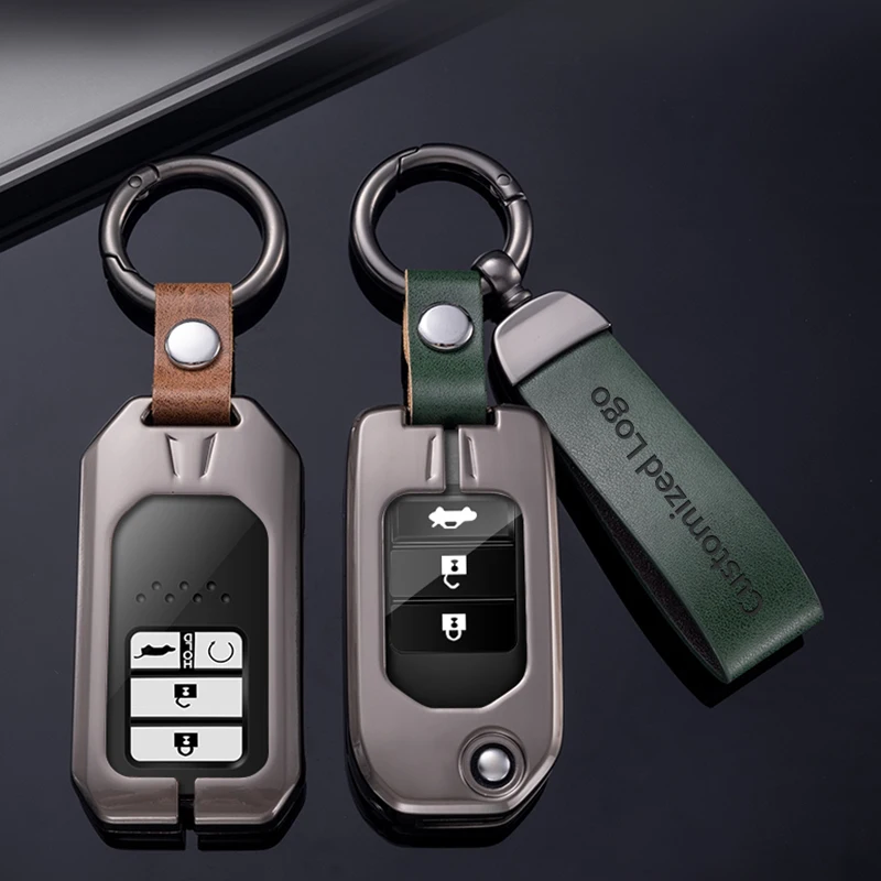 Zinc Alloy Auto Car Key Caso Case For Honda Civic Type R Remote Control Protector Civic TYPE R Special Key Cover Car Accessories