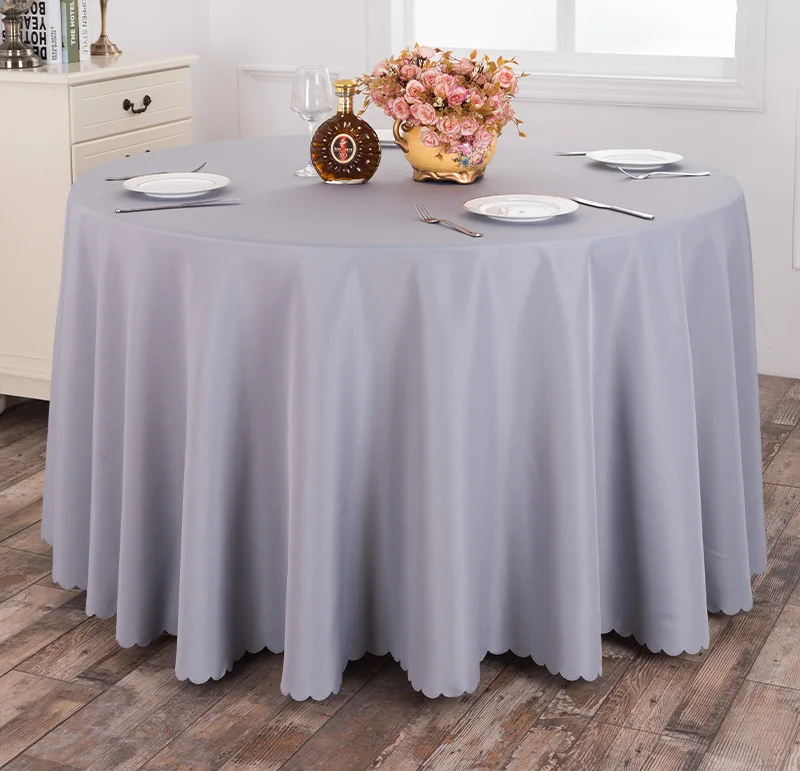 Round Polyester Premium Plain Tablecloth White mantel de mesa Simple Home Decor Events Wedding Decoration Supplies Table Cloth
