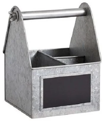 Unique Creative Vintage Hot sell Customized Handmade Home decor Homes & Gardens Galvanized Utensil Caddy Indian Manufacturer