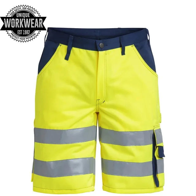 Wholesale Men Work Wear High Visibility Construction Roadway Workwear Safety Reflective Shorts For Men