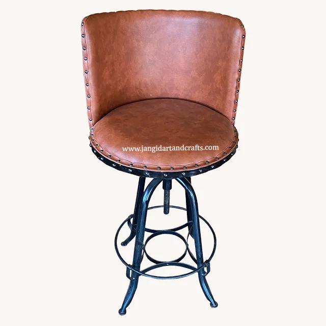 Industrial Outdoor Bar Stool Metal Steel Legs Chair Solid Wood Seat Restaurant Garden Cafe Bar Furniture Industrieel meubilair