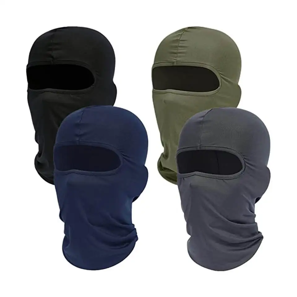 Wholesale Custom Printed Logo Spandex Designer Black Polyester One Hole Full Face Cover Winter Motorcycle Men Ski Balaclava Mask