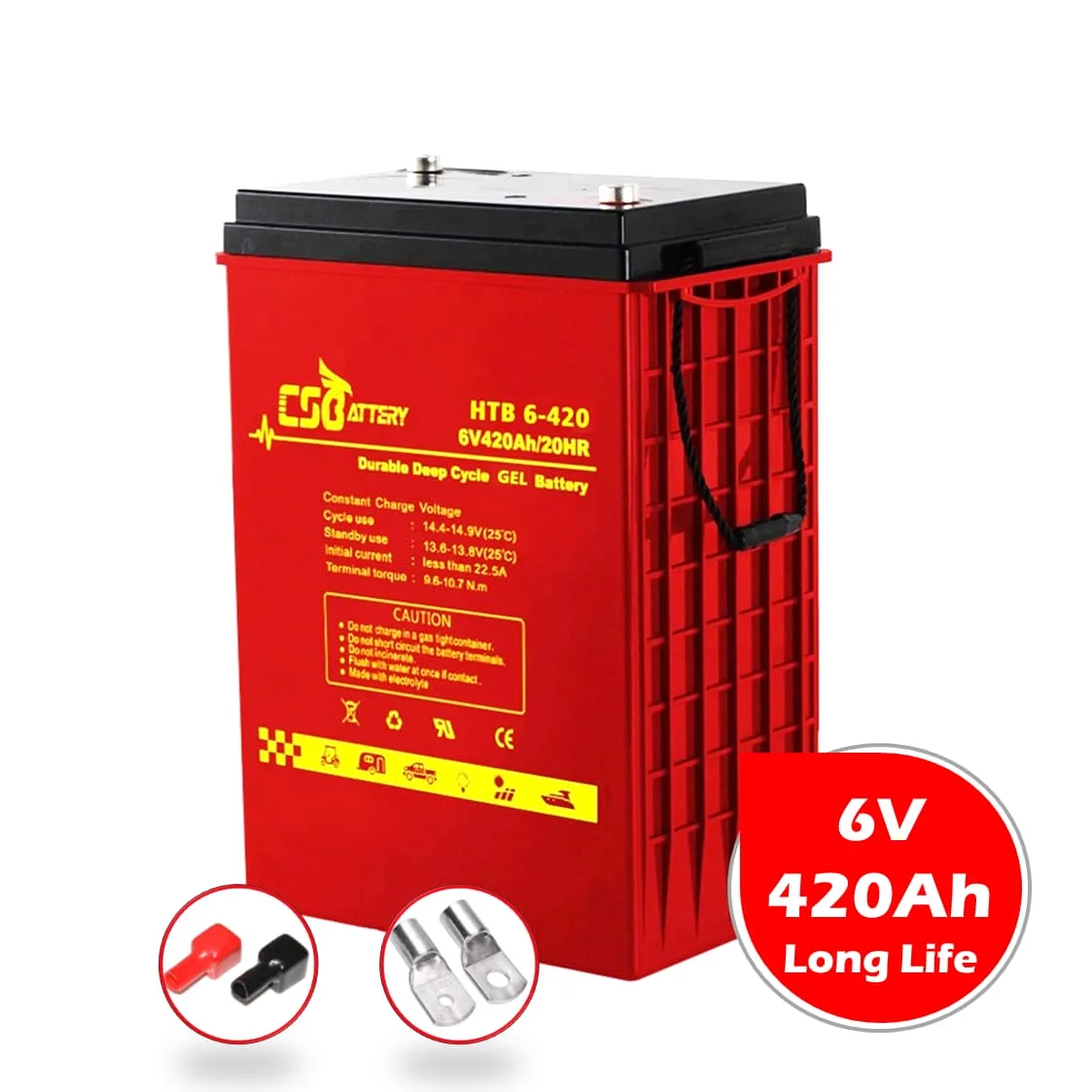 CSBattery China 6V 420Ah power storage rechargeable GEL Battery -  solar panel systems