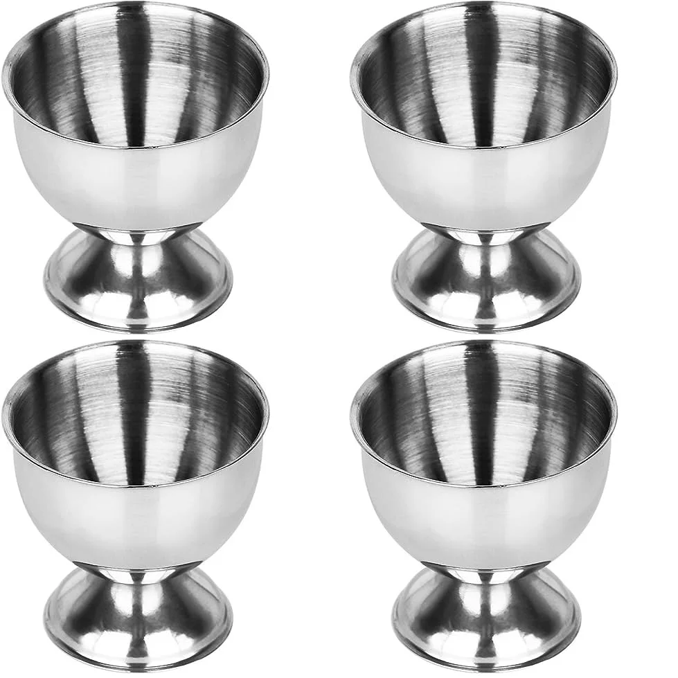 Gold Finished Egg Boiler Steamer Serving Egg Cup Holder Stainless Steel Breakfast Brunch Soft Boiled Egg Cups Holder Stand