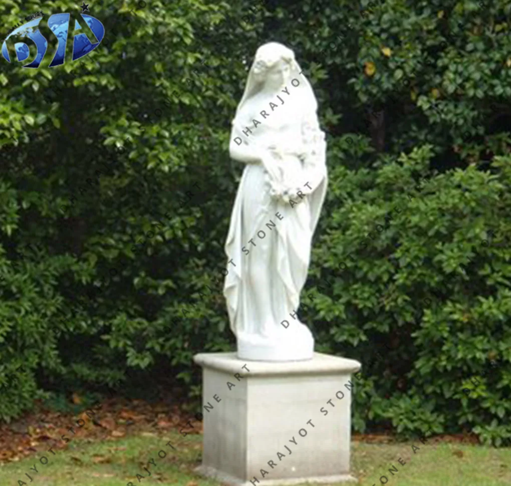 Indoor Classical Hand Carved Famous Stone Head Bust Women Female Sculpture Marble Bust lady statue