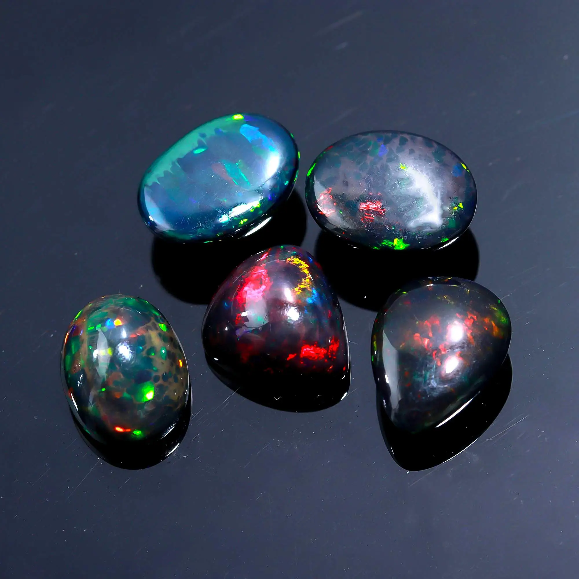 natural Ethiopian Opal Gemstone cabochon flat back Mixed shape custom size factory direct supply loose gemstone high quality