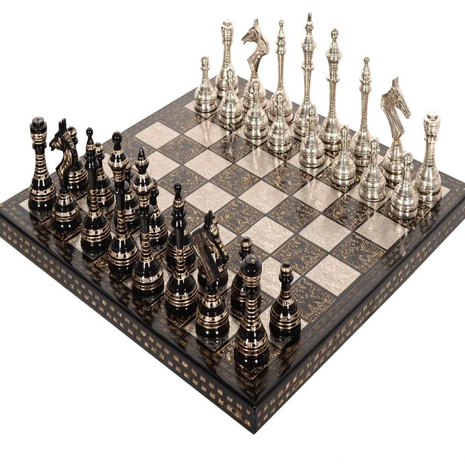 Medieval Times Themed 32 Piece Chess Set For Indoor Chess Game And Table Top Display Direct From Factory at Wholesale Price