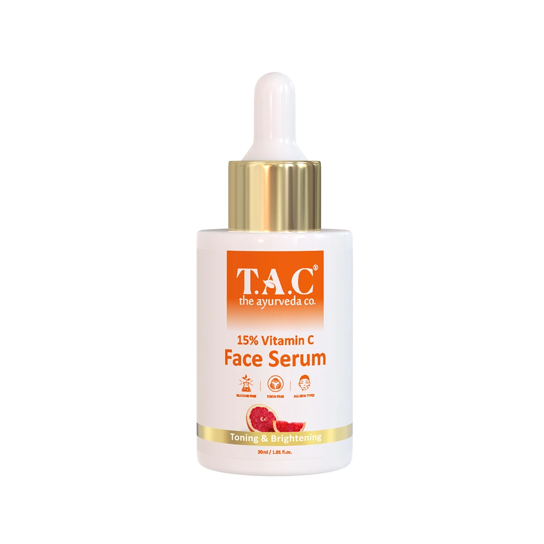 Buy The Ayurveda Co. 15% Vitamin C Face Serum for Toning Brightening & Glowing Skin Anti Aging & Anti Wrinkles 30ml