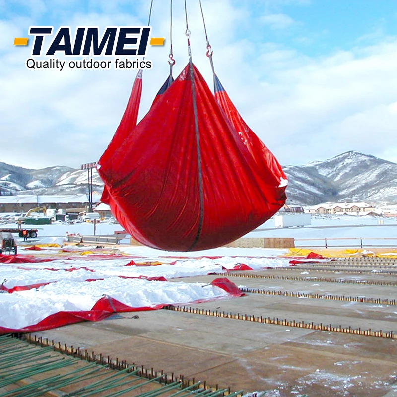 Standard Size 20 X 20ft PVC Snow Removal Tarps with Reinforced Edging