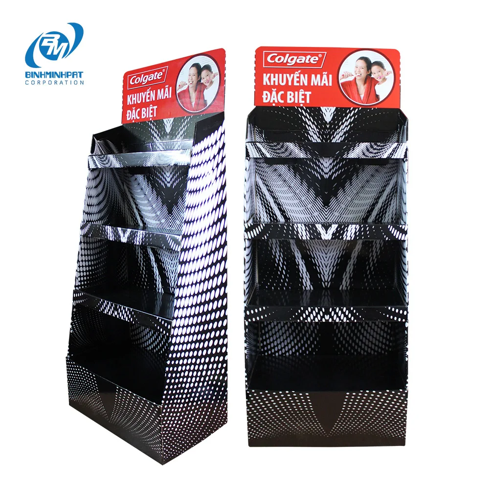 Beverages Soft Drink Cardboard Floor Display Stand Corrugated Paper Shelf Print Customized Surface Finish Material Paperboard